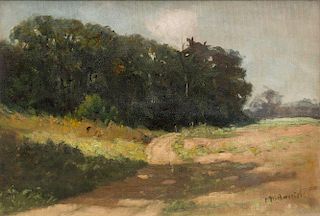 EDWARD MITCHELL BANNISTER, (American, 1828-1901), Landscape