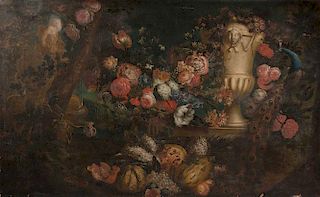JEAN BAPTISTE BOSSCHAERT, (Flemish, 1667-1746), Monumental Floral Still Life