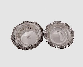 Two TIFFANY & COMPANY Serving Bowls, with pierced grape cluster and vine rims