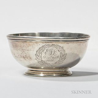 Small Lincoln & Foss Coin Silver Bowl