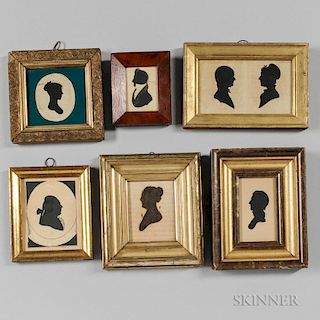 Seven Silhouette Portraits in Six Frames