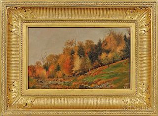 Jervis McEntee (New York, 1828-1891)      Late Autumn Hillside