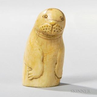 Seal-carved Walrus Tusk