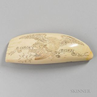 Sailor's Rights Scrimshaw Whale's Tooth