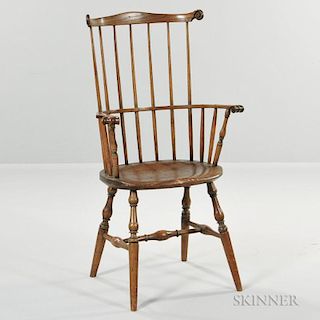 Carved Windsor Fan-back Armchair