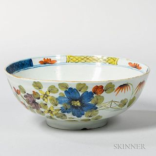 Fazakerly-pattern Tin-glazed Punchbowl