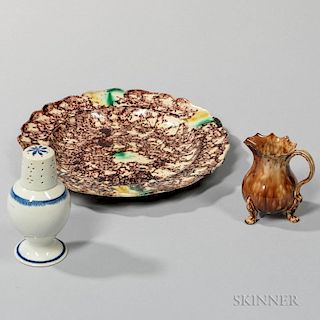 Three Early English Ceramic Table Items