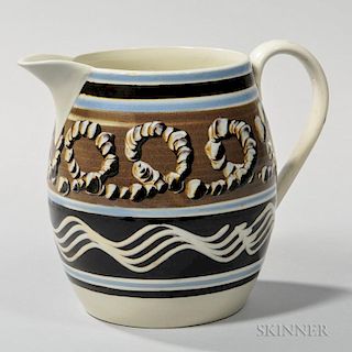 Trailed and Cable Slip-decorated Pitcher