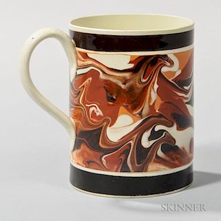 Slip-marbled Pint Mug