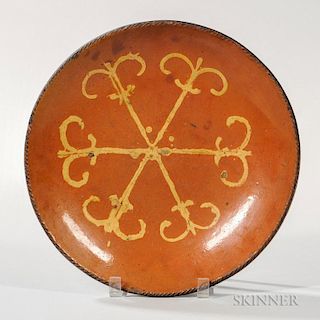 Slip-decorated Redware Charger