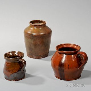 Three Pieces of New England Redware