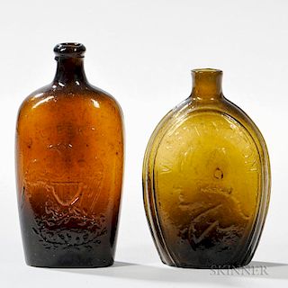 Two Mold-blown Flasks