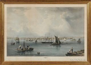 Hand-colored Engraving "BOSTON" by C. Mottram