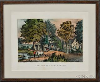 Currier & Ives, Publishers (American, 1857-1907) Lithograph The Village Blacksmith