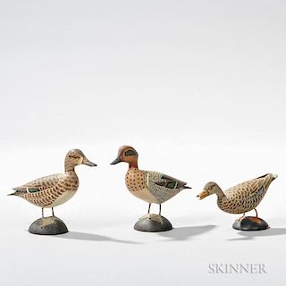 Three James Lapham Carved Ducks
