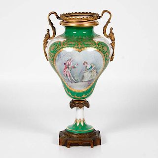 Sevres-Style Porcelain Urn 