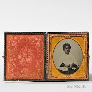 Cased Tintype Photograph of a Young African American Girl