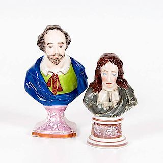 Pair of Staffordshire Portrait Busts 