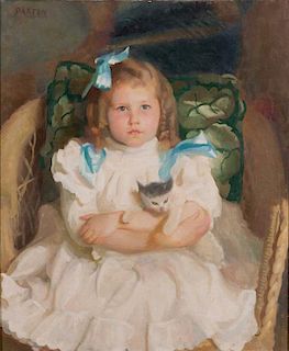WILLIAM McGREGOR PAXTON, (American, 1869-1941), Portrait of Ruth Gaston, Age 3, 1899