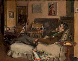 WALDO MURRAY, (American, 1884/5-1956), The Artist in His Studio