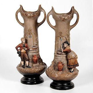 Johann Maresch Factory Amphoras by August Otto 