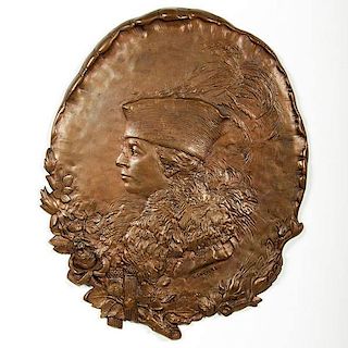 Bronze Plaque by Sylvain Salières 
