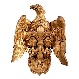Pair of Carved Giltwood Eagles 