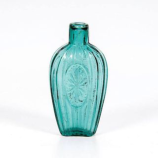 Blue Green Sunburst Flask 