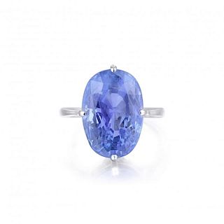A 14.44-Carat Unheated Ceylon Sapphire Ring