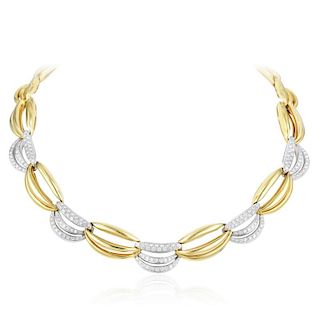 A Gold and Diamond Necklace