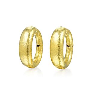 David Webb Gold Hoop Earrings, Large