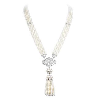 A Multi-Strand Pearl Sautoir Necklace
