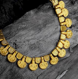 Ilias Lalaounis Fancy-Link Gold Necklace