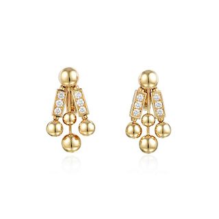Bulgari Gold and Diamond Earrings