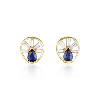 Carimati Sapphire and Diamond Earrings