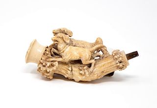 A Carved Meerschaum Pipe, 19th Century