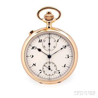 Lugrin Watch Co. 14kt Gold Split-second Chronograph