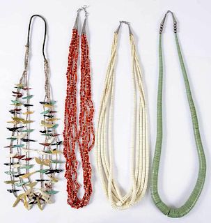 Four Southwestern Bead Necklaces