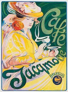 * Fernand Toussaint, (Belgian, 1873-1956), Cafe Jacqmotte, 1896