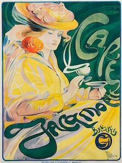 * Fernand Toussaint, (Belgian, 1873-1956), Cafe Jacqmotte, 1896