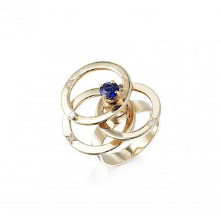 A Sapphire and Diamond Kinetic Spinning Ring