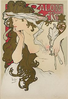 * Alphonse Mucha, (Czech, 1860-1939), Salon des Cents/XXEME Exposition, 1896