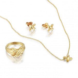 Tiffany & Co. Gold "X" Set