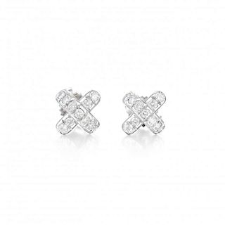 Tiffany & Co. Cross Stitch Diamond Earrings