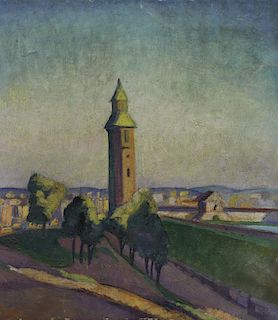 FUREDI, Lily. Oil on Canvas. Bell Tower in