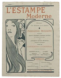 * Alphonse Mucha, (Czech, 1860-1939), L'Estampe Moderne, November 1897 (title page)