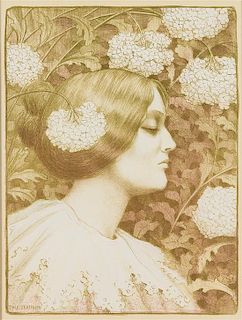 * Paul Berthon, (French, 1872-1909), Femme de Profil (Woman in Profile), 1898