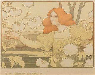 * Paul Berthon, (French, 1872-1909), Les boules de neige, 1900