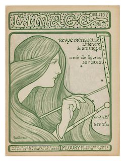 * Paul Berthon, (French, 1872-1909), Cover for L'Image, July, 1897 (accompanied by interior pages and verso)