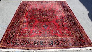 Antique and Finely Woven Lilihan Carpet.